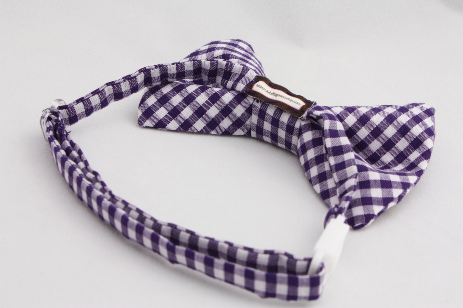 Purple Gingham Bow tie Infant Toddler Boys