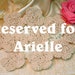Reserved for Arielle - DO NOT PURCHASE - Crochet Flowers Handmade