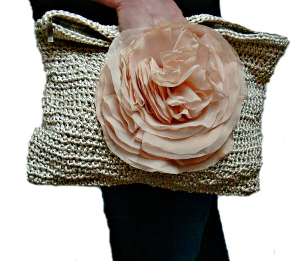 gold oversized clutch bag