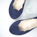 navy scalloped flats