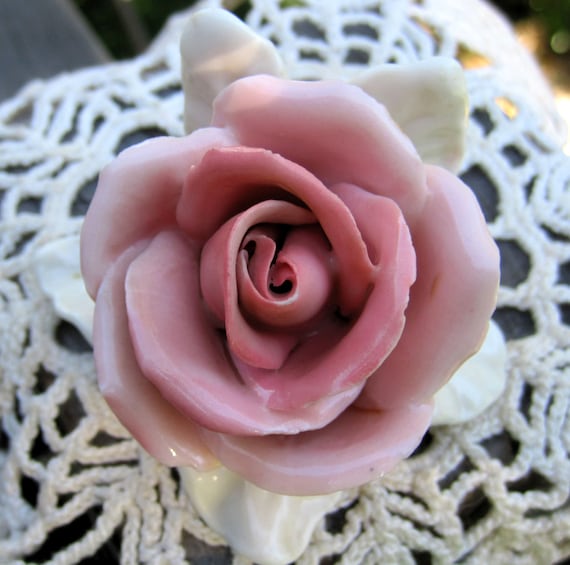 Antique Karl Ens Porcelain Rose Figurine Germany