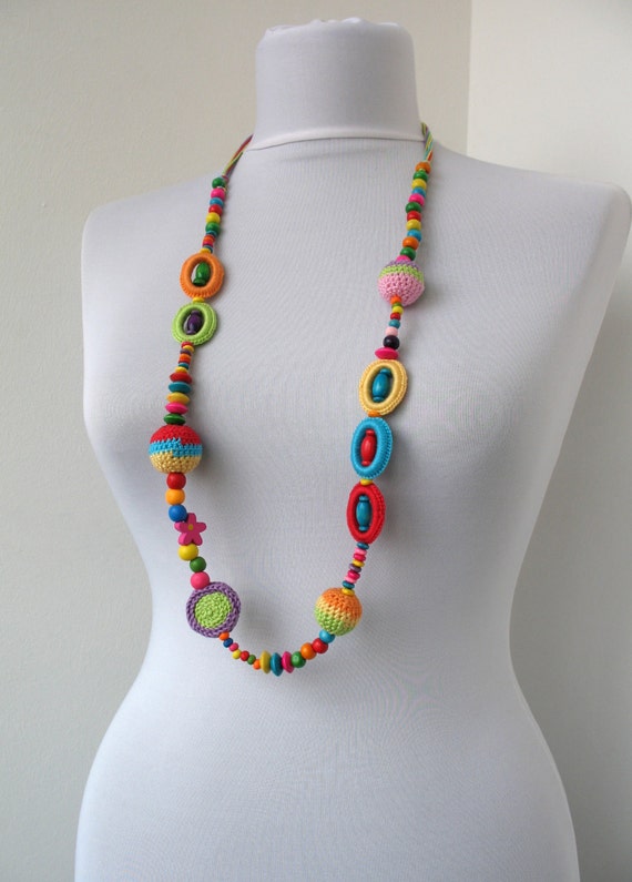 Collection Summer Fiesta Multicolor Crocheted Necklace