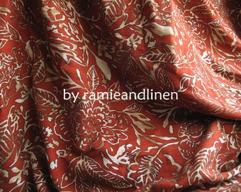 silk fabric Silk linen blend jacquard fabric half by ramieandlinen