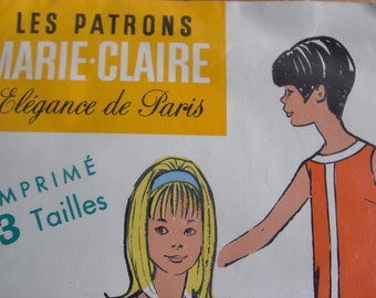 French 1950s sewing pattern "Les Patrons MARIE-CLAIRE" élégance de Paris