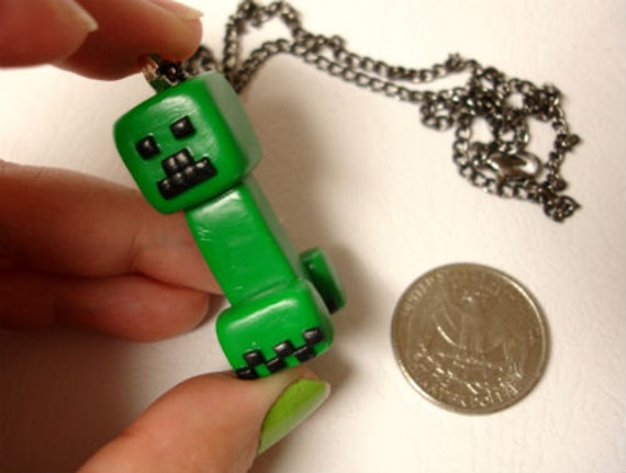 GUO GUO'S Handmade Polymer Clay Minecraft Creeper Charm