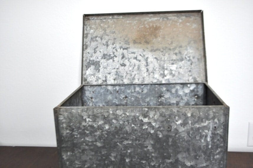 Vintage Large Galvanized Storage Box With Lid By Bornagainrestored