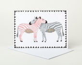 Zebra Love Greeting Card
