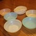 5 Vintage Tupperware Pastel Cereal Bowls or Snack Bowls with Lids