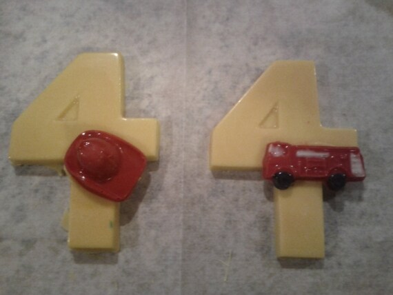 12 Fire Truck/ Fire Helmet with Number or Letter Chocolate Favor Il_570xn