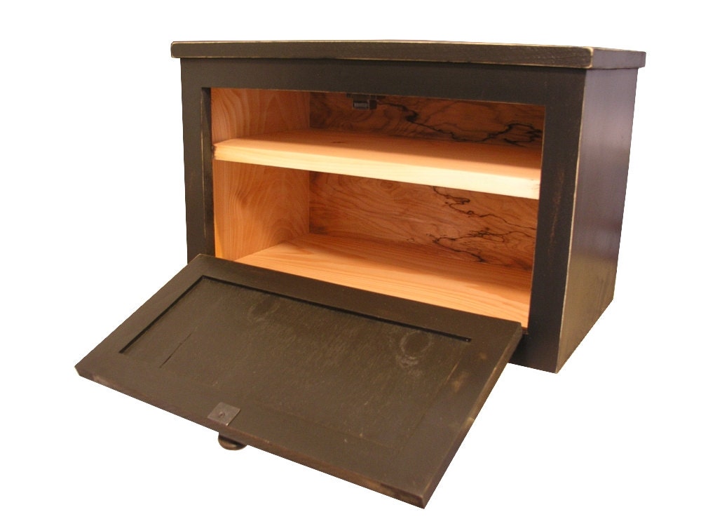 Large Country Farmhouse Wood Bread Box / Counter Top