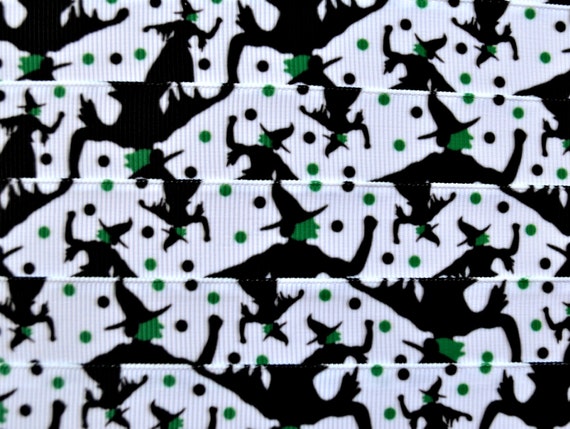 Wicked witch of the west inspired 7/8 inch grosgrain ribbon Il_570xn