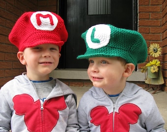 super mario hat on Etsy, a global handmade and vintage marketplace.