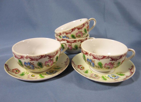 Vintage Childrens Tea Set 50s-60s Japan Handpainted