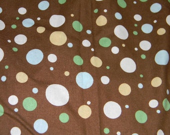 Brown Dotted Crib or Toddler Bed Fitted Sheet
