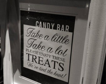 Modern Wedding Candy Bar Sign