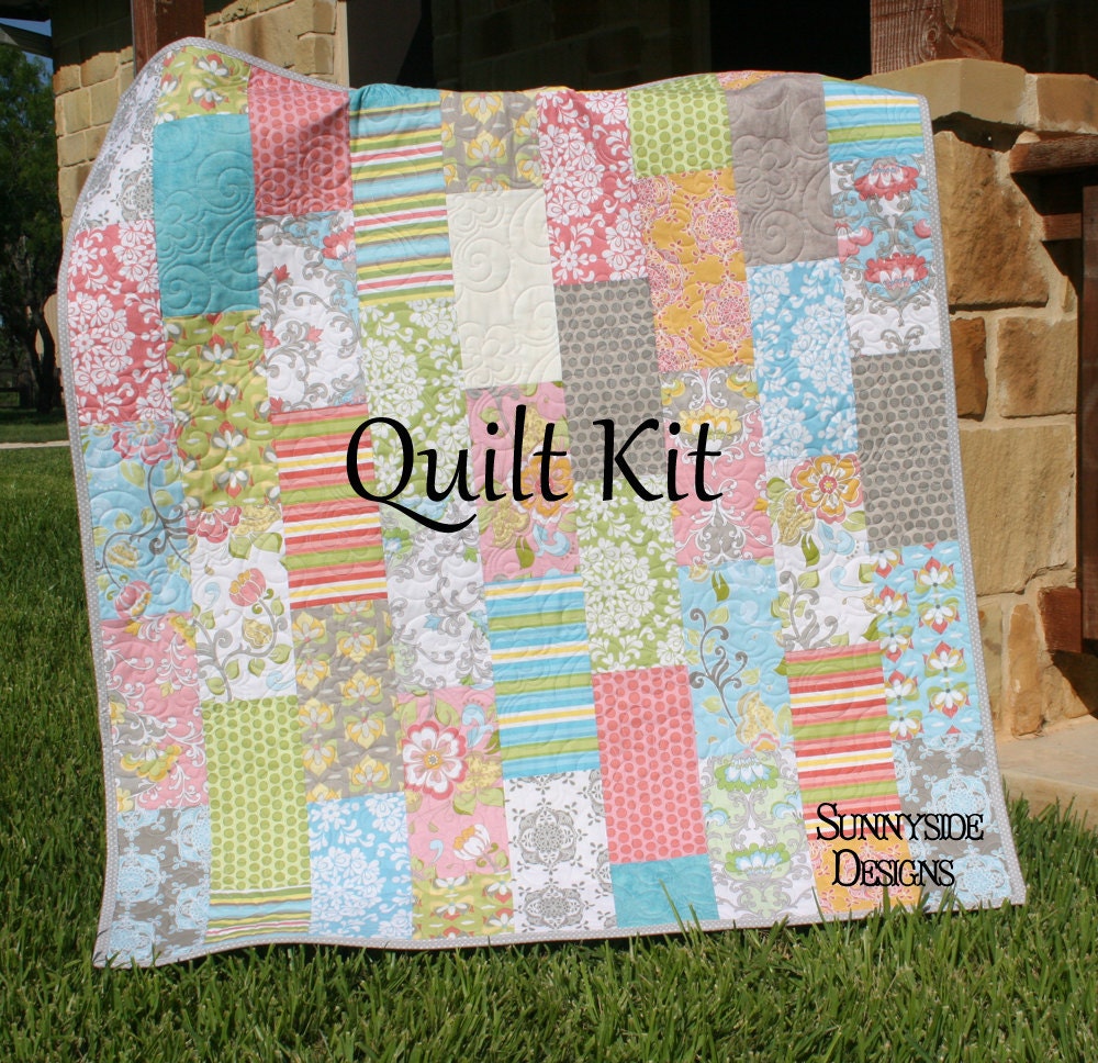 Quilt Kit Priscilla Baby Girl Crib Shabby Chic Pattern Backing