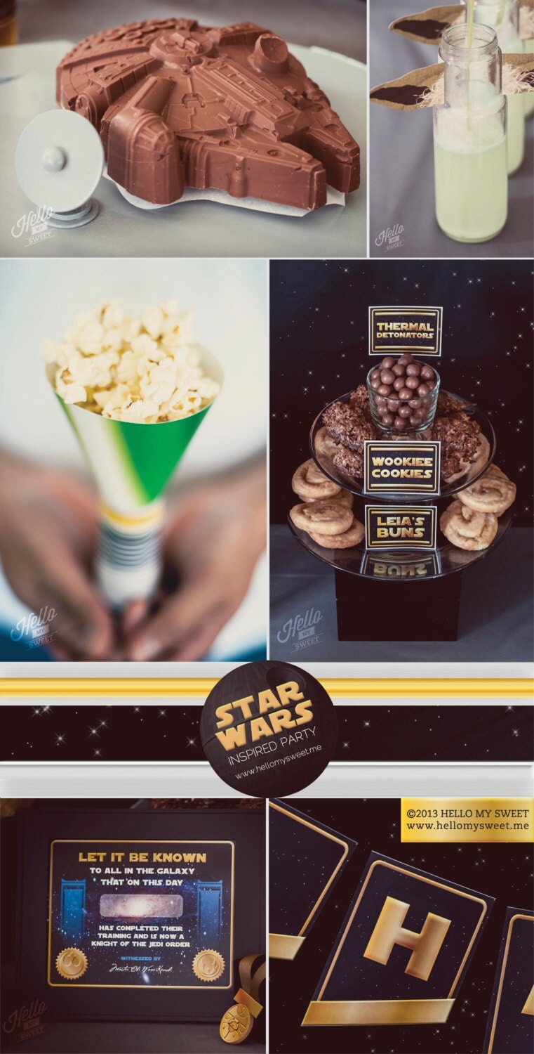 Star Wars Party Printable Decorations PERSONALIZED SET