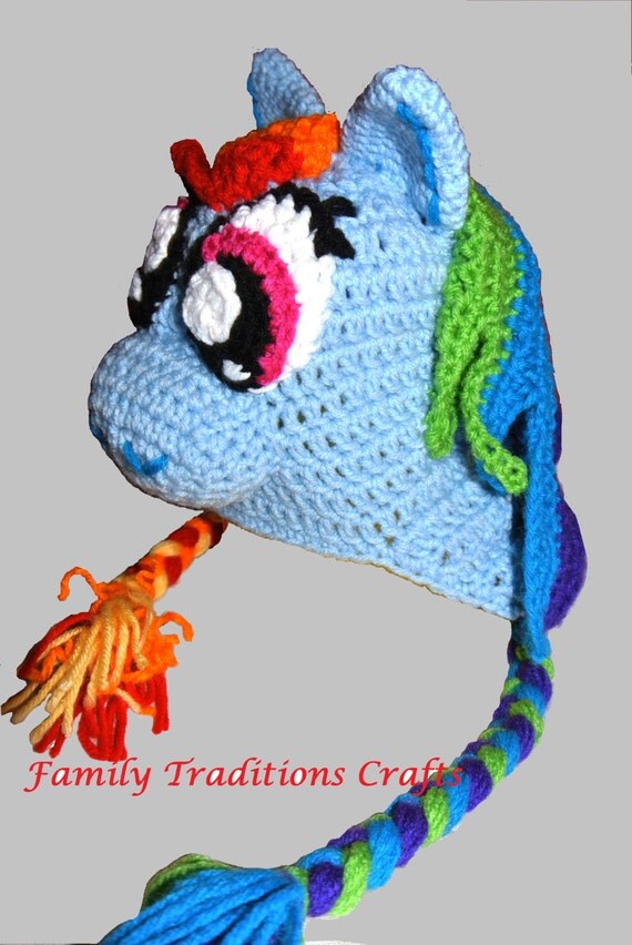 horse crochet hat pattern by Earflap srcorcoran Punk on PATTERN Horse Etsy PDF hat