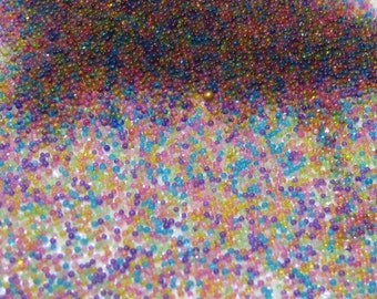 micro marbles birthday confetti mix half ounce / 14 grams glass microbead miniature kawaii sprinkles Supplies