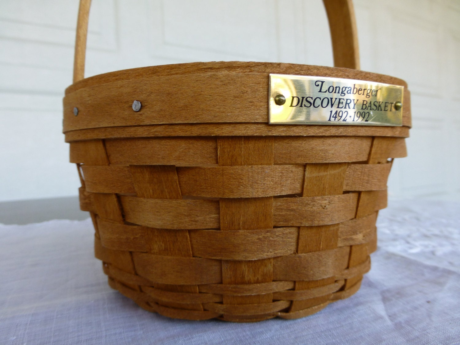 Vintage 1992 Longaberger Discovery Basket Small with Fixed