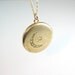 Antique Moon & Star Locket Paste Brilliants Old Victorian Photo 1890s