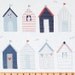 Fabric 1 Yard My Place or Yours cx5423-DENIM CABANA HOUSES House Huts Michael Miller Sewing Quilting
