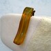 Vintage Bakelite Dress Clip Carved Translucent Apple Juice