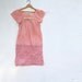 SALE rose pink shabby boho, upcycled eco clothing, hand dyed dress, wedding vintage lace, rustic dress, bridesmaid, party dress