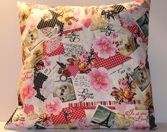 12x12 Valentine's Day Vintage Style Decorative Pillow