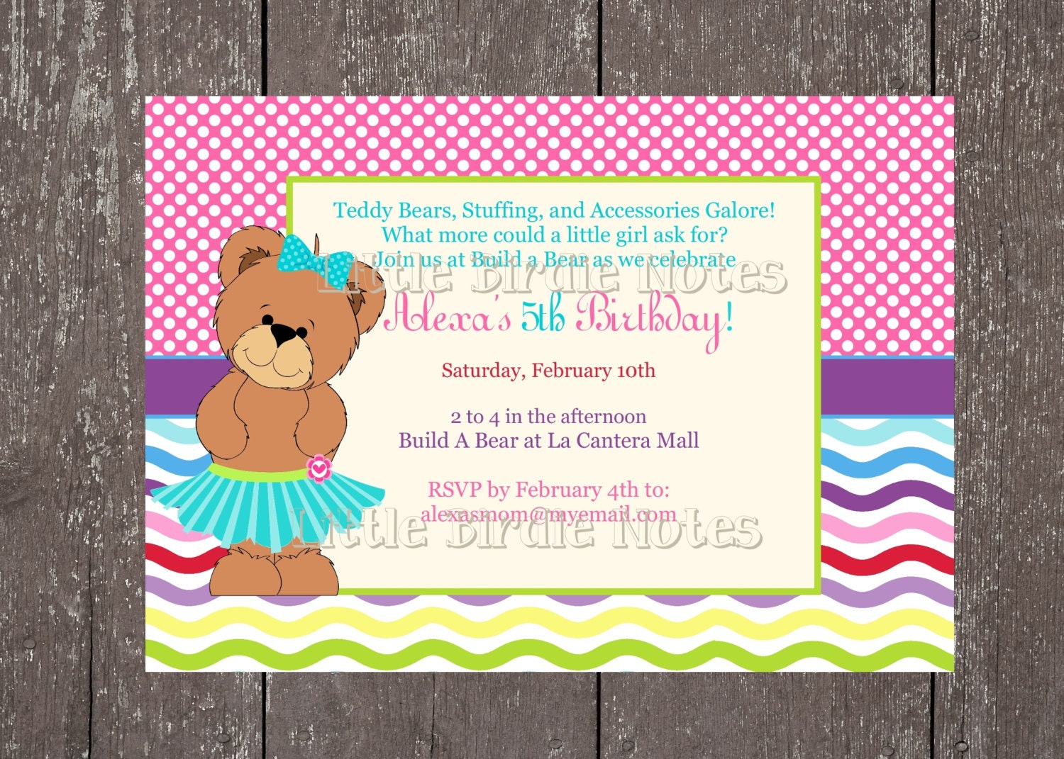 Bear Party Invitations 1