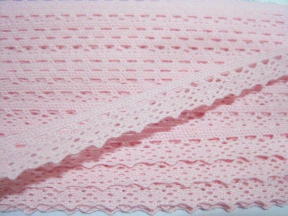 5 yards Soft Pink Crochet Lace Trim Lace Trim Crochet Lace