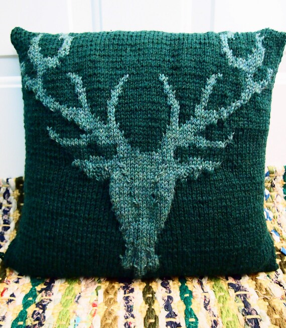 Knitting Pattern for Stag / Deer Head Pillow
