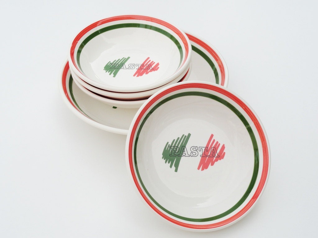 design etsy classic PASTA Set Pasta EncoreEmporium Classic Bowl by 5 Himark Vintage of