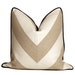 Wheat and White Linen Chevron