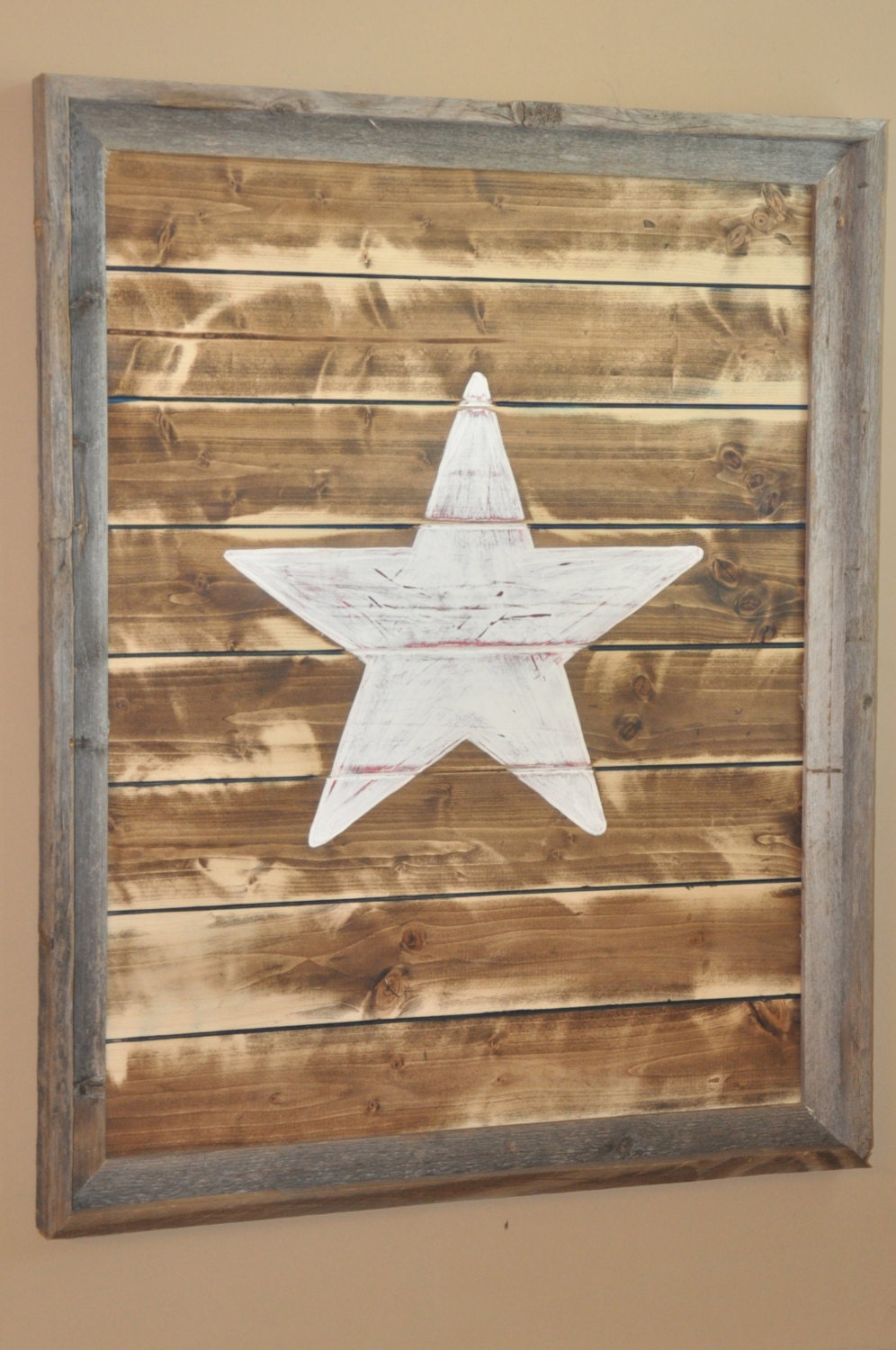 Barn Star Distressed Wood Star Sign