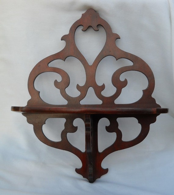 Reserved Victorian Cherry Wood Wall Shelf