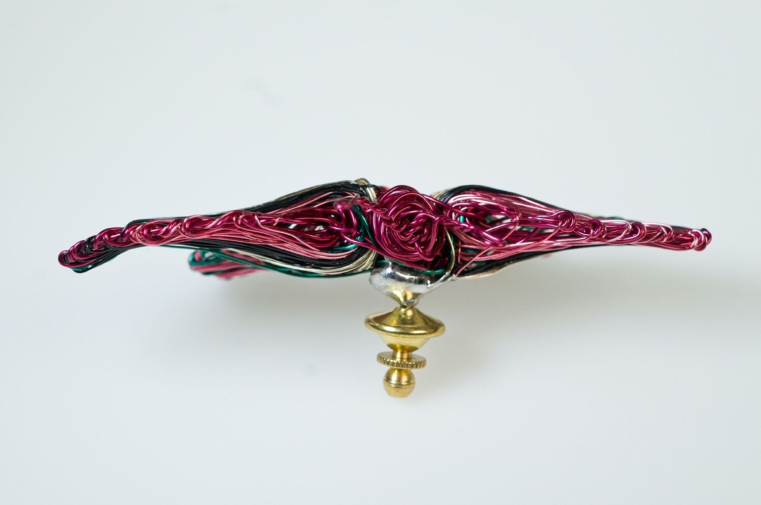 Wire sculpture art butterfly broochunusual wire butterflies