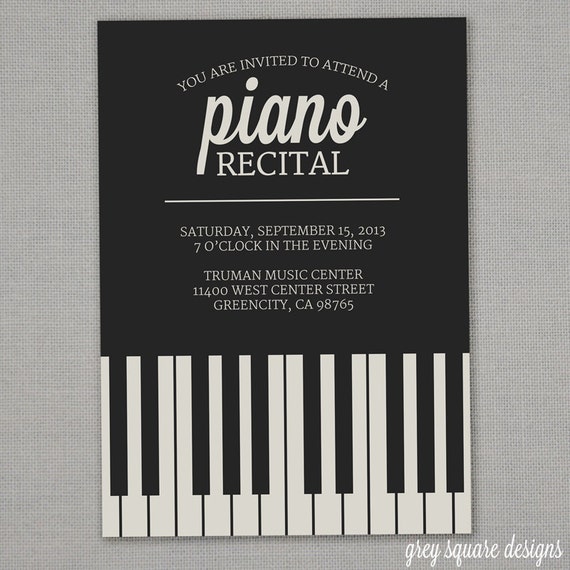 Free Templates Recital Invitations 3