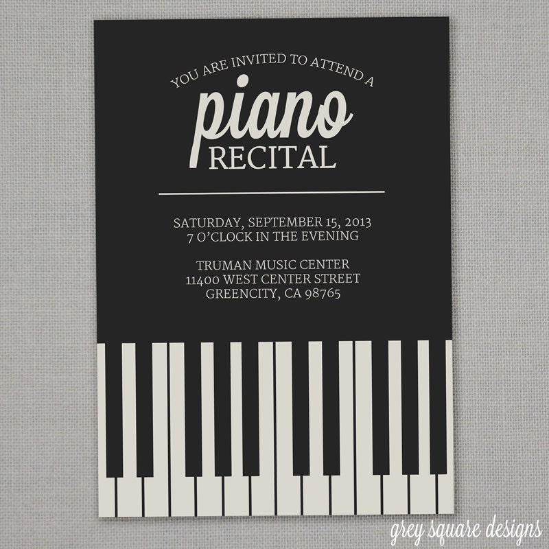 Music Recital Invitation Template Free Music Recital Invitation Template Free