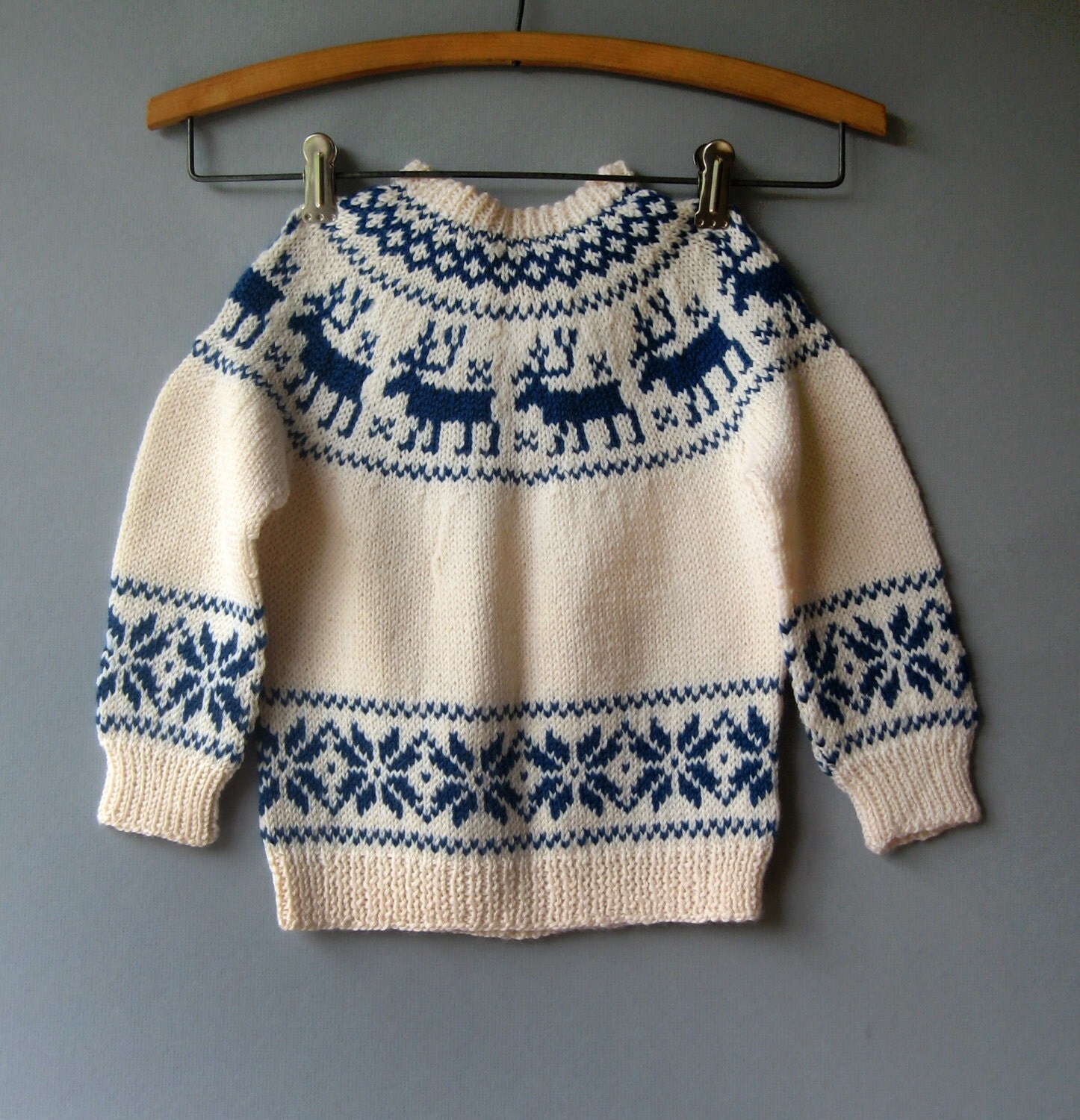Vintage Child's Norwegian Wool Sweater Never Worn
