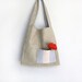 Linen Tote Bag/ Purse Knotted Strap/ Red /White /Blue/ Beige/Women's Purse/Market Toe/ shopping Bag