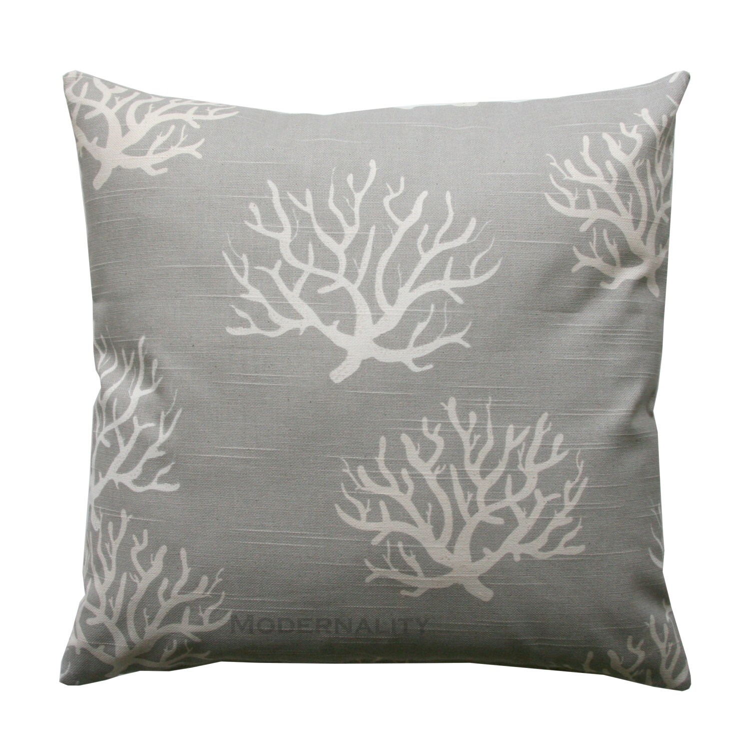 Grey Pillow Sham Coastal Grey Isadella by ModernalityHomeDecor