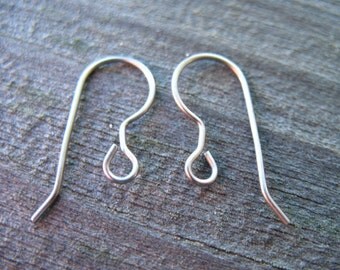 20 pairs Titanium Earring Wires 19mm Hypoallergenic 21 gauge Grade 1 Raw Titanium