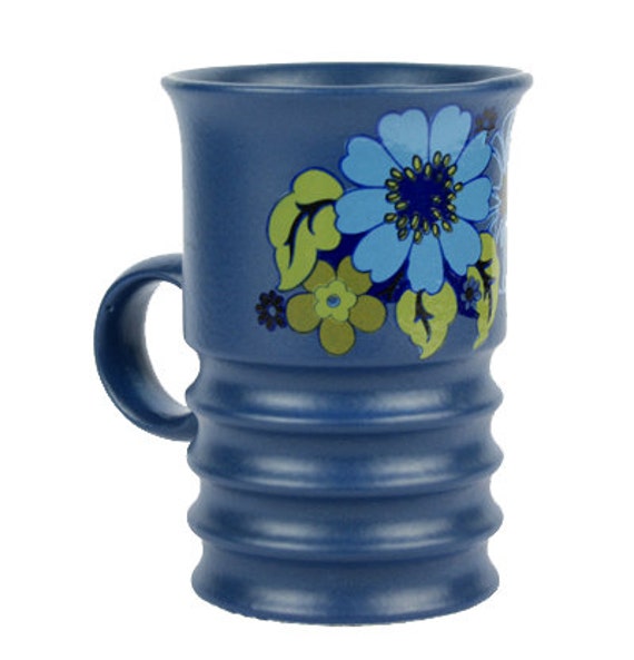 Carlton ware Wellington Coffee Cup in dark blue with by Retromojo