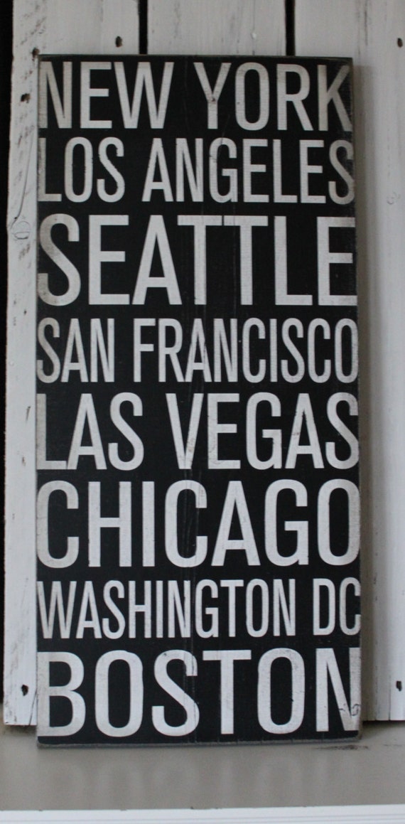 SEATTLE New York Chicago Subway Art Wall Sign