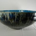 Vintage Pottery Planter Large Handmade Blue Vintage Wedding Centerpiece