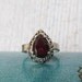 Vintage Sterling Silver Rhodolite Garnet Ring Size 6