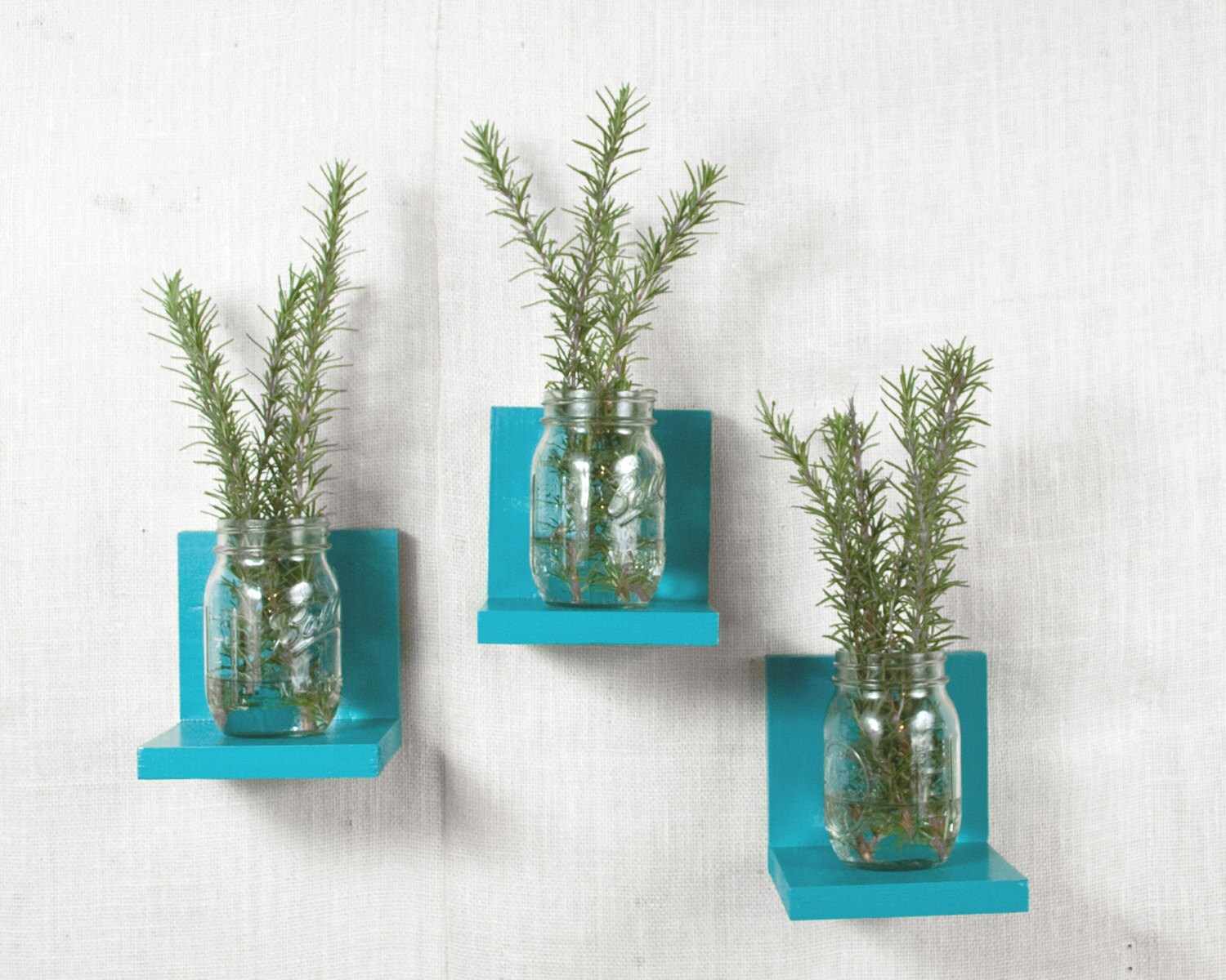 Floating Shelf Sconce Shelf Turquoise Orange White