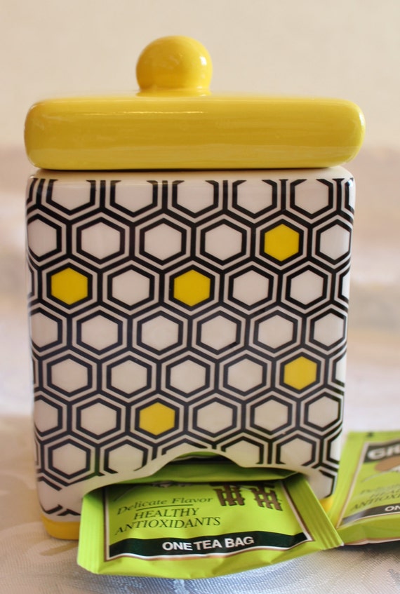 Vintage Ceramic Tea Bag Dispenser