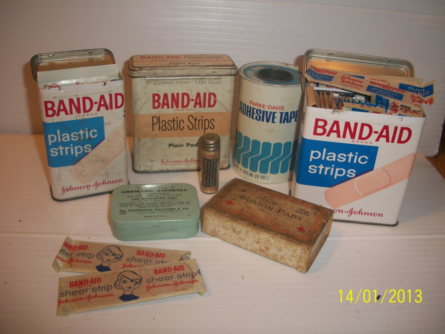 Vintage Bandaids Band Aid Cans and Other Antique First Aid